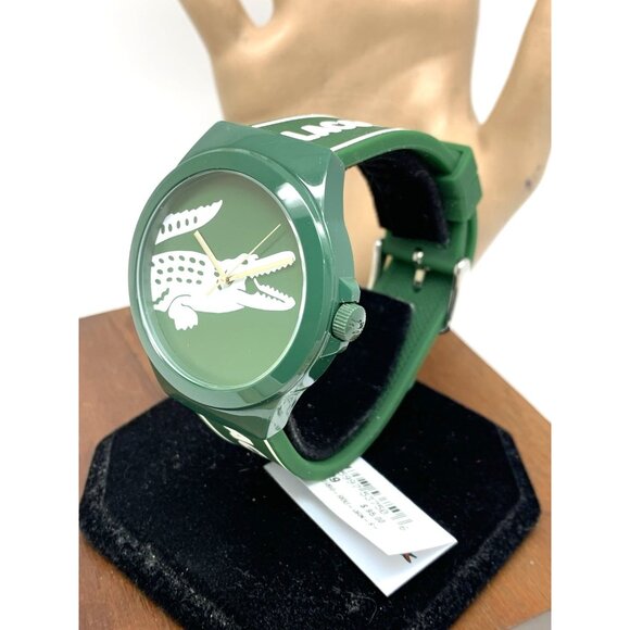 Lacoste Men's Watch 2011309 Neocroc Quartz Green Dial Rubber Strap 42mm - Picture 2 of 13